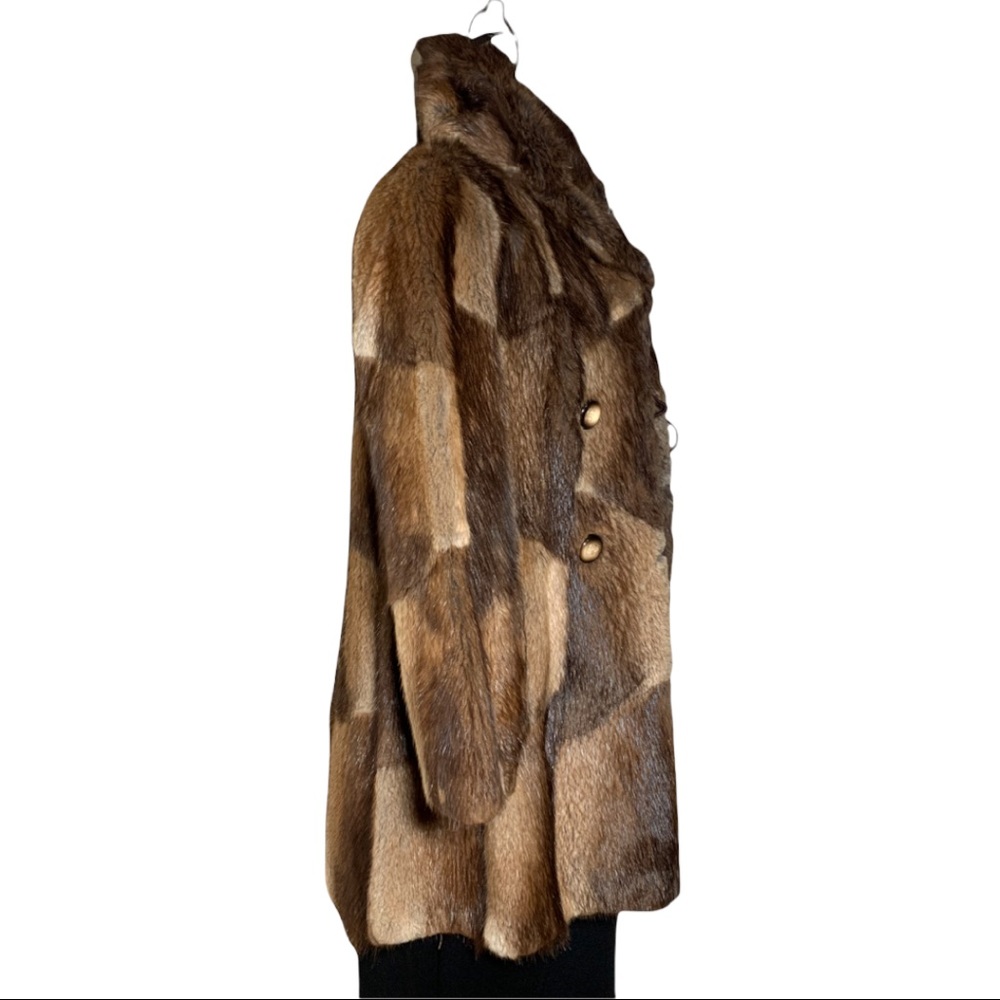 Vintage Luxury Mayfair Furriers Stunning Brown Genuine Fur Coat Size M - Picture 4 of 15